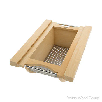 Rev-A-Shelf 4SSB Maple 14-11/16" Produce Basket Pull-Out, 4SSB-15-MP, 15" BASE CAB | 4SSB15MP