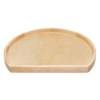 Rev-A-Shelf 4WLS-201 20" D Maple D-Shape Lazy Susan Independently Rotating, Tray with Bearing, 4WLS201-20-BS52, Dia: 24" | 4WLS20120BS52