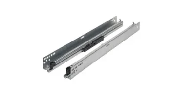Hettich Quadro V6 9" Soft-Close Full Extension Undermount Drawer Slides, Ball Bearing Left hand Zinc - 9304255 | 9304255