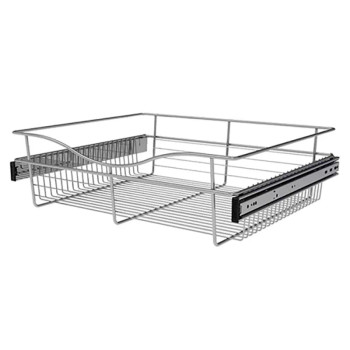 Rev-A-Shelf Pull Out Wire Baskets - CB Series - Chrome 24", 24" W x 20" D x 7" H | CB242007CR3