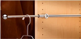 Rev-A-Shelf CVR Series Designer Valet Rod | chrome, 11 7/8" to 18 1/2"D | CVR12CR