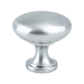 Berenson Advantage Knobs Series Satin Chrome 1-1/8" (28.5 mm) Diameter Knob, - 0916-10SC-P | 29MM | H091610SC