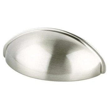 Berenson Transitional Advantage Three Series 2-1/2" (64 mm) Center to Center Brushed Nickel Cup Pull, - 0963-1BPN-P, 64MM