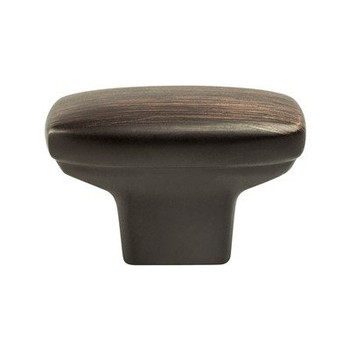 Berenson Transitional Advantage One Rounded Rectangle Knob | Verona Bronze | H918510VB
