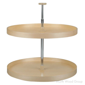 Rev-A-Shelf LD-4BW-062 28" D Banded Maple Full Circle Lazy Susan Independently Rotating, 2 Tray Set with Hardware, LD-4BW-062-28-1 | LD4BW062281