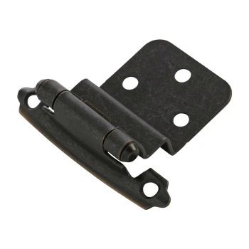 Belwith Keeler Hickory Hardware Self-Close 3/8" Inset Face Mount Hinge, Screw-on Oil Rubbed Bronze Highlighted - P243-OBH