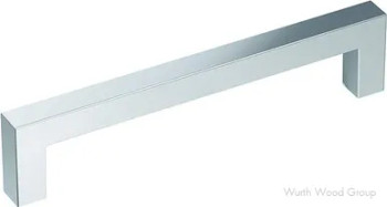 Pro Value Series 3-25/32" Premier Square Bar Pull, Polished Chrome, 96MM CC, Length: 96 mm | PROPR16PC