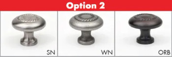 PRO Value Select Series Weathered Nickel 1-1/4" (32 mm) Diameter Knob, PROSE1-WN | PROSE1WN