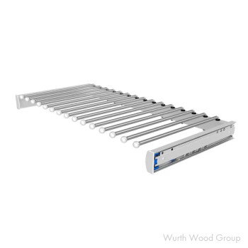 Sidelines Deluxe Series Chrome 30"W x 14"D Pants Rack Pullout, with Soft-Close Slides - PSCSL-3014SC-CR-1 | PSCSL3014SCCR1