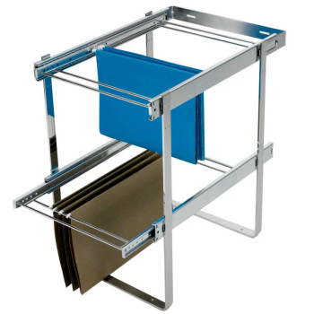 2-Tier File Drawer System Kit, 14-3/4" x 22-5/8", Chrome | RASFDKIT