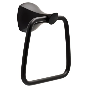 Liberty Hardware Sandover Towel | Ring Matte Black | SAN46FB