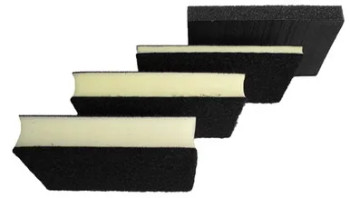 SurfPrep Interface Pad Hard No Hole 4 x 3" Rectangle Pad - Non-Vacuum Hook and Loop, - SPIP3X4F15MM | SPIP3X4F15MM