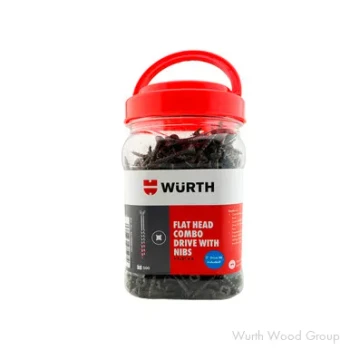 Wurth Jar - Flat Head Combo Drive with Nibs, 8 X 2-1/2" JAR | WW33750