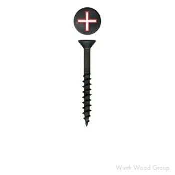 Flat Head #2 Phillips Drive Coarse Thread size: #8 x 3” box qty: 2000 color: black | WW38430