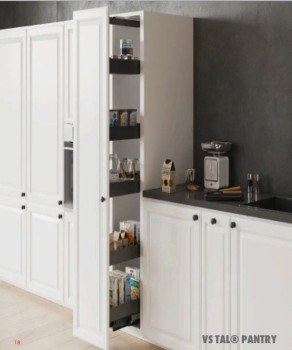 Vauth-Sagel 11" 3-Tier Saphir Pullout Basket with Soft Close, Carbon Steel Gray | 0684904085