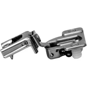 COMPACT hinge, 1-1/2", 107°, with spring, mounting plate: for screwing on, boss: knock-in