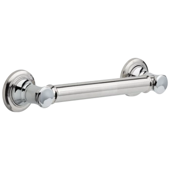 Liberty Hardware Traditional Decorative Grab Bar | 12", Polished Chrome | 41612
