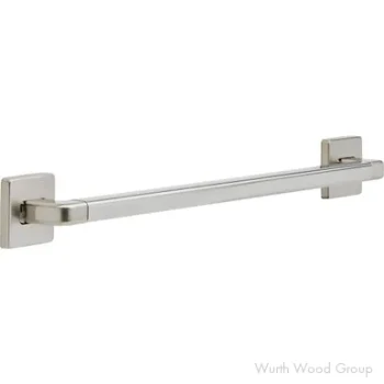 Liberty Hardware 24" Angular Modern Decorative Grab Bar, Stainless Steel | 41924SS