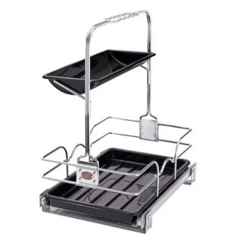 Rev-A-Shelf 11-1/4" Undersink Removable Caddy, Chrome, 11 1/4"W x 16 1/4"D x 19 1/2"H | 54410C1