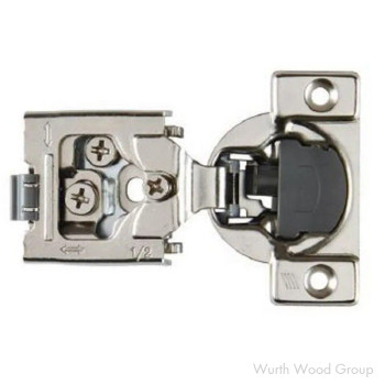 Hettich Optimat Self-Close 1/2" Overlay 3D Face-Frame Hinges Nickel, 105° Dowel - 9285007 | 9285007