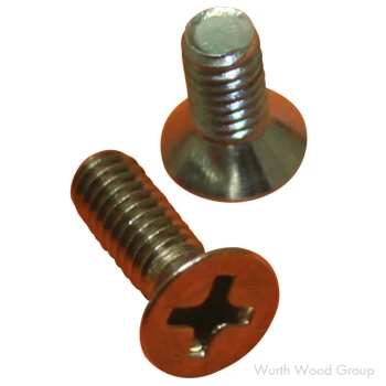 Tenn-Tex #8 x 1/2" Flat Head Machine Screw Phillips Drive - Blunt Point Fine Thread Zinc, B-545 - 200/Box, #7-32 x 1/2” | B545