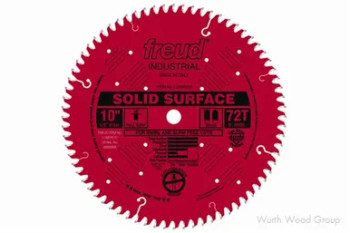 Freud LU95 Solid Surface Saw Blades, 10" X 60 ATB X 5/8", Diameter: 10'' | FRLU95R010