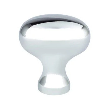 Berenson Transitional Advantage Three Series Polished Chrome 1-5/16" (33 mm) L x 7/8" (22 mm) W Knob, - 0919-126-P, 34MM