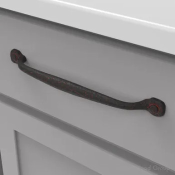 Hickory Hardware Refined Rustic Series 8-13/16" (224 mm) Center to Center Rustic Iron Pull, - P2995-RI, 224mm C.C. | PRO109RI