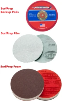SurfPrep 6" Trident Sander | 6" Trident 3/32" Sander, Backup Pad: PSA | SPTS6PSA332