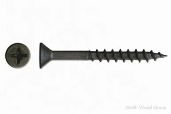 Flat Head #2 Phillips Drive Standard Point - black - #8 x 3" | WW38425