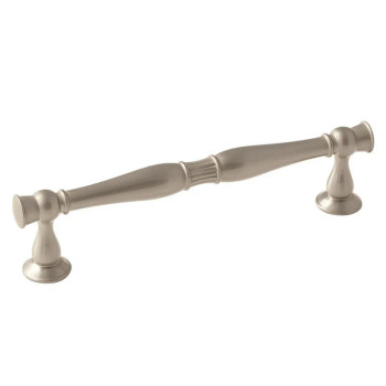 Amerock Crawford Series 5-1/16 in (128 mm) Center to Center Satin Nickel Pull, -BP36594G10 | BP36594G10