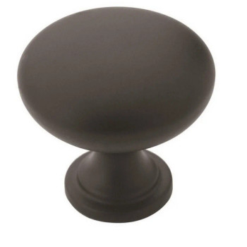Amerock Edona Series Flat Black 1-1/4 in (32 mm) Diameter Knob, - BP53005FB | BP53005FB