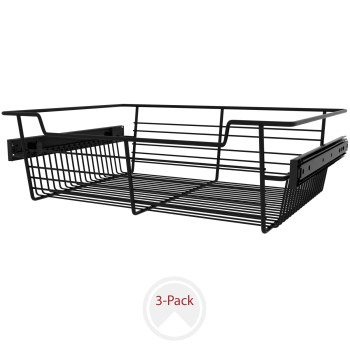Matte Black Closet Basket 3/Box Sold Eac | CBSL181405MB3