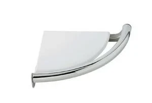 Liberty Hardware Corner Shelf With Assist Bar | Polished Chrome | DF702PC
