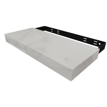 Porcelain Floating Shelf White Marbled 23x10x2.75 | FB09635 - Overview