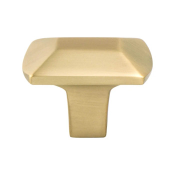 Berenson Laura Series Modern Brushed Gold 1-7/16" (37 mm) L x 1" (25 mm) W Knob, - 9818-1MDB-P | H98181MDBP