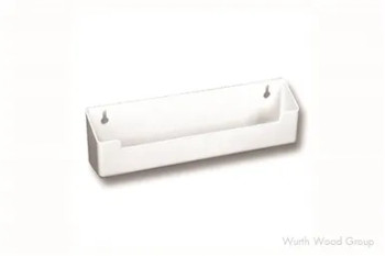 Rev-A-Shelf Knape and Vogt PSF Series White 12-3/8"L x 2-3/4"D x 3"H x Sink Tip Out Tray, With Tab Stop | PSF11WW