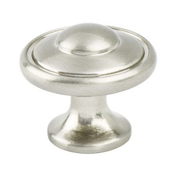 Berenson Euro Traditions Knobs | Brushed Nickel, Height: 1 3/16'', 1 1/16" | H29201BPN