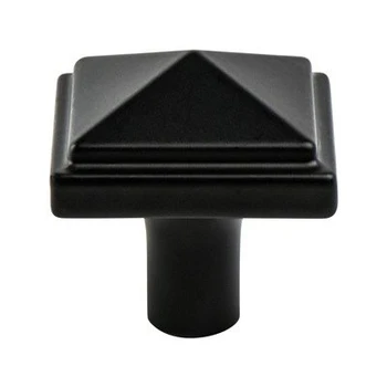 Berenson Rhapsody Knobs | Satin Black, Letter: B, 1 3/16"L x 1 3/16"W x 1 1/4"H | H3049155
