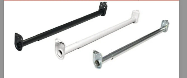Pride Industrial Adjustable Closet Rod | 96"-150" White | CRADJ96150WT