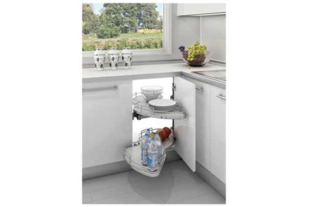 Rev-A-Shelf 5372 Series Pullout The Cloud w/ Soft-Close Double Tier Blind Corner - For Right Door/Blind Left Cabinets