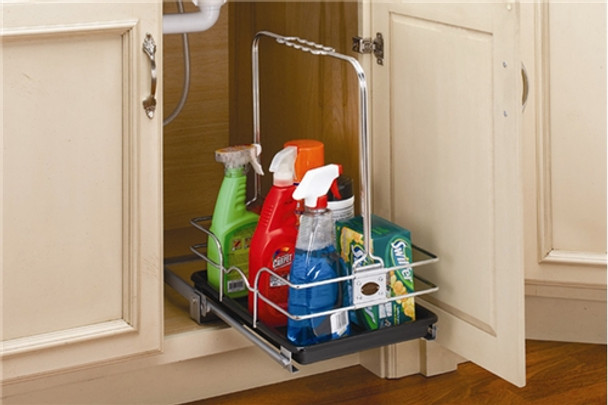 Rev-A-Shelf 544 Series Under Sink Chrome Basket