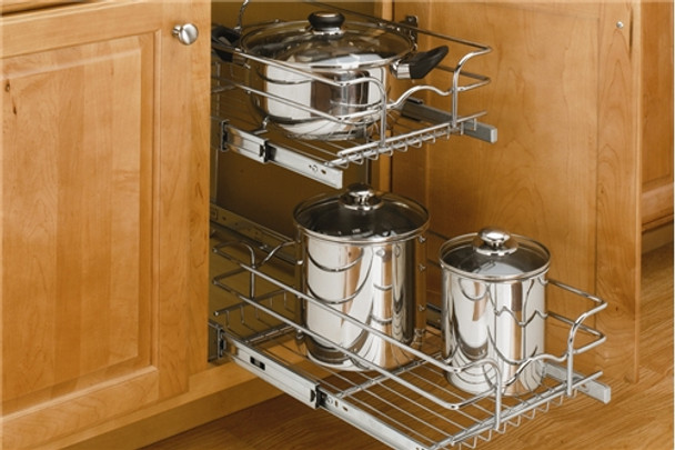 Rev-A-Shelf 5WB Series Double Pullout Chrome Baskets