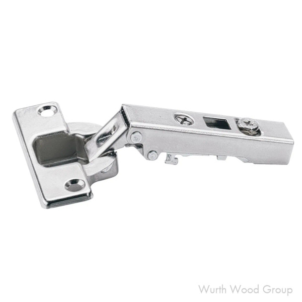 Hettich Intermat  Self-Close Full Overlay Face-Frame;Frameless Hinges Nickel, 110° Dowel - 1029522, 110 DEGREE | 1029522