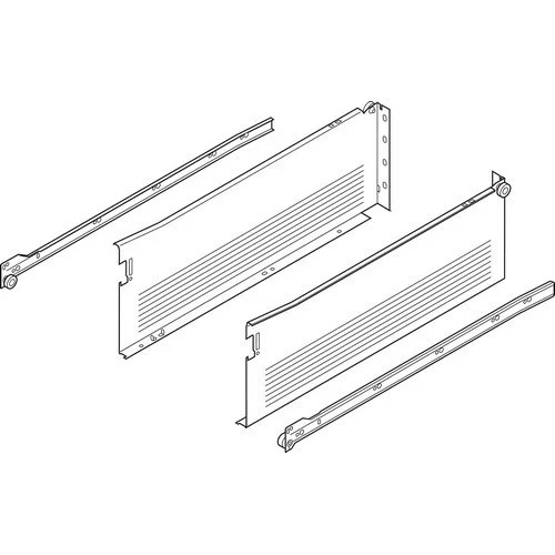 Metabox 320H Drawer Slide with 75lb Capacity, 3/4 Extension, Soft-Closing, 6", White, 22, 22", Length: 557mm (22") | 320H5500C15