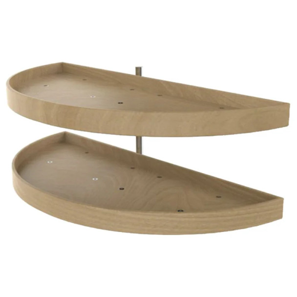 4WLS Maple Half Moon 2 Shelf Pivot and Slide Lazy Susan, Rev-A-Shelf, 4WLS882-38-570, 38" | 4WLS88238570
