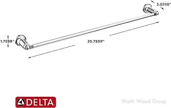 Delta Saylor 24" Towel Bar, Matte Black | 73524BL