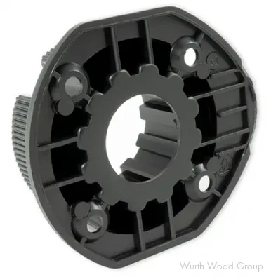 Cabinet Leveler Socket with "V" Plate, Screw Mount, Black Plastic Screw Mount | 840H5P2Z