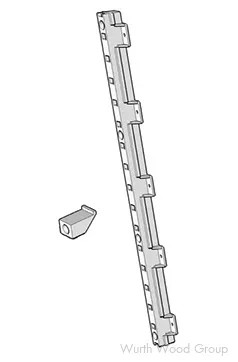 QuikTRAY 1-1/4" Drawer Slide Support, White Poly Pack | B52200