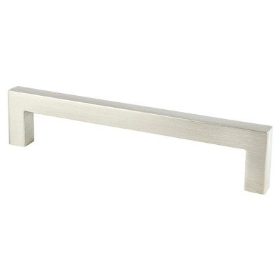 Berenson Contemporary Advantage One CC Champagne Square Pull | Brushed Nickel, 128mm | H90124BPN